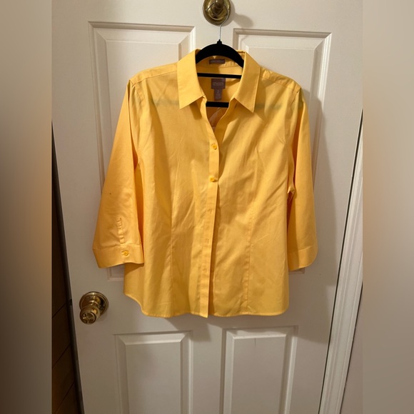 Chico’s Non Iron Cotton Top NWOT Size 12 - Picture 2 of 10